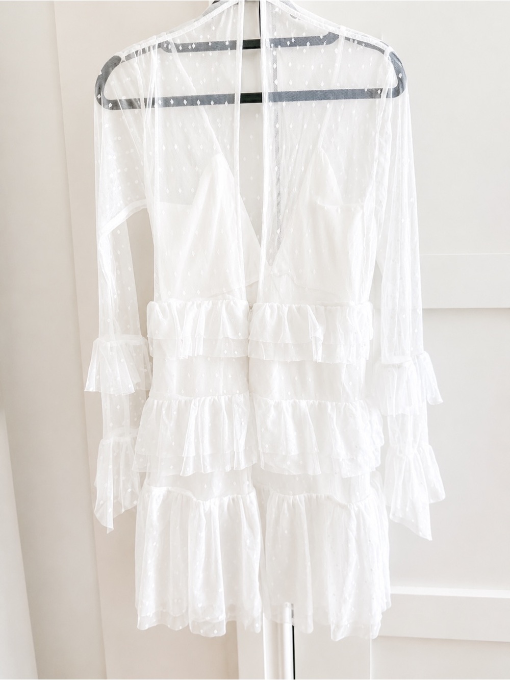Tularosa White Sheer Ruffled Mini Dress - Picture 5 of 5